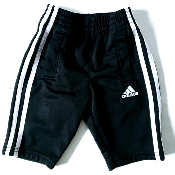 6M ADIDAS Joggers Track Pants Black & White - Picture 1 of 2
